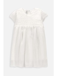 φόρεμα μωρού coccodrillo χρώμα: άσπρο 97% πολυεστέρας, 3% σπαντέξ