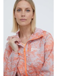 αντιανεμικό jack wolfskin prelight wind χρώμα: πορτοκαλί, 1307851 100% πολυεστέρας