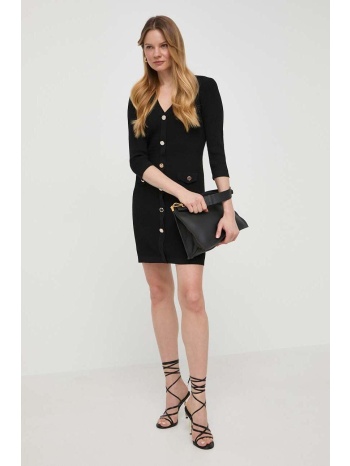 φόρεμα morgan χρώμα μαύρο 70% βισκόζη, 30% πολυαμίδη