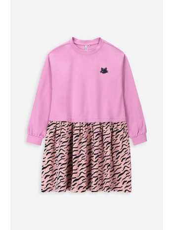 παιδικό φόρεμα coccodrillo χρώμα ροζ 95% βαμβάκι, 5%