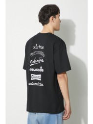 μπλουζάκι columbia burnt lake χρώμα: μαύρο, 2071711 60% βαμβάκι, 40% πολυεστέρας