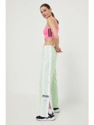 παντελόνι φόρμας adidas originals χρώμα: πράσινο, ip0626 100% ανακυκλωμένος πολυεστέρας