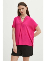 μπλουζάκι medicine χρώμα: ροζ 100% βισκόζη