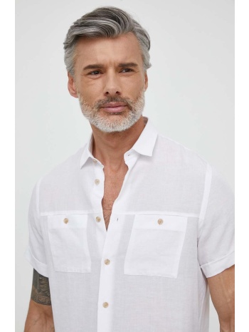 πουκάμισο με μείγμα από λινό liu jo χρώμα άσπρο 57%
