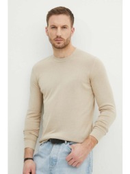 βαμβακερό πουλόβερ liu jo χρώμα: μπεζ 100% βαμβάκι