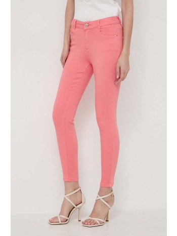 τζιν παντελόνι morgan χρώμα ροζ 36% βαμβάκι, 36% βισκόζη