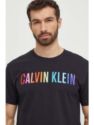 μπλουζάκι προπόνησης calvin klein performance χρώμα: μαύρο 100% βαμβάκι
