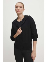 μπλούζα answear lab χρώμα: μαύρο, με κουκούλα 50% ρεγιόν, 45% πολυαμίδη, 5% σπαντέξ