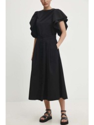βαμβακερή φούστα answear lab χρώμα: μαύρο 100% βαμβάκι