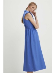 βαμβακερό φόρεμα answear lab χρώμα: ναυτικό μπλε 100% βαμβάκι