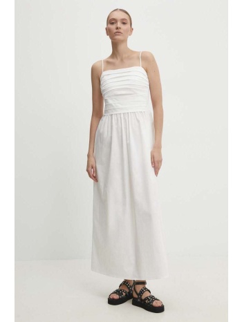 φόρεμα answear lab χρώμα άσπρο 62% βισκόζη, 34% πολυαμίδη