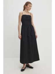 φόρεμα answear lab χρώμα: μαύρο 62% βισκόζη, 34% πολυαμίδη, 4% σπαντέξ
