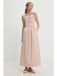 φόρεμα answear lab χρώμα: ροζ 62% βισκόζη, 34% πολυαμίδη, 4% σπαντέξ
