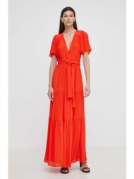 φόρεμα ba&sh natalia χρώμα: πορτοκαλί, 1e24nata 100% βισκόζη