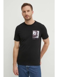 βαμβακερό μπλουζάκι calvin klein ανδρικό, χρώμα: μαύρο, k10k112492 100% βαμβάκι