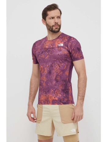 αθλητικό μπλουζάκι the north face sunriser χρώμα μοβ