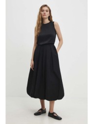 φούστα answear lab χρώμα: μαύρο 80% βαμβάκι, 20% πολυεστέρας