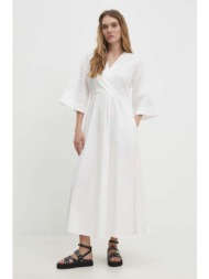 φόρεμα answear lab χρώμα: άσπρο 62% βισκόζη, 34% πολυαμίδη, 4% σπαντέξ