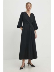φόρεμα answear lab χρώμα: μαύρο 62% βισκόζη, 34% πολυαμίδη, 4% σπαντέξ