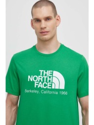 βαμβακερό μπλουζάκι the north face m berkeley california s/s tee ανδρικό, χρώμα: πράσινο, nf0a87u5po