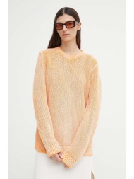 βαμβακερό πουλόβερ résumé atlasrs knit pullover unisex χρώμα: πορτοκαλί, 20371116 100% βαμβάκι