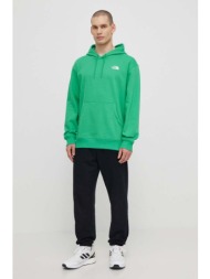 μπλούζα the north face m essential hoodie χρώμα: πράσινο, με κουκούλα, nf0a7zj9po81 70% βαμβάκι, 30%