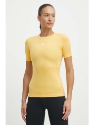 μπλουζάκι προπόνησης adidas performance techfit χρώμα: κίτρινο, it6727 υλικό 1: 83% ανακυκλωμένος πο