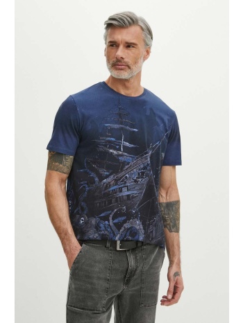 βαμβακερό μπλουζάκι medicine ανδρικά, χρώμα ναυτικό μπλε