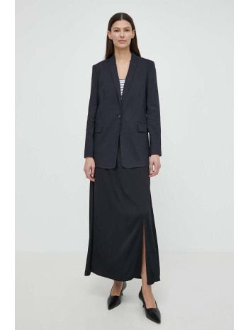 λινό πανωφόρι theory χρώμα ναυτικό μπλε κύριο υλικό 62%