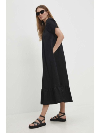 βαμβακερό φόρεμα answear lab χρώμα μαύρο 100% βαμβάκι
