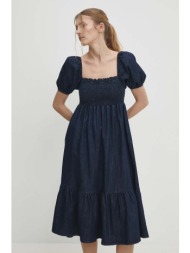 φόρεμα τζιν answear lab χρώμα: ναυτικό μπλε 100% βαμβάκι