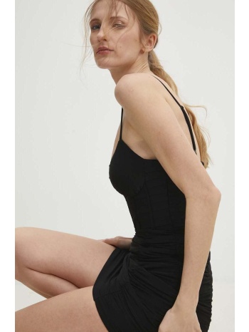 φόρεμα answear lab χρώμα μαύρο 95% πολυεστέρας, 5% σπαντέξ
