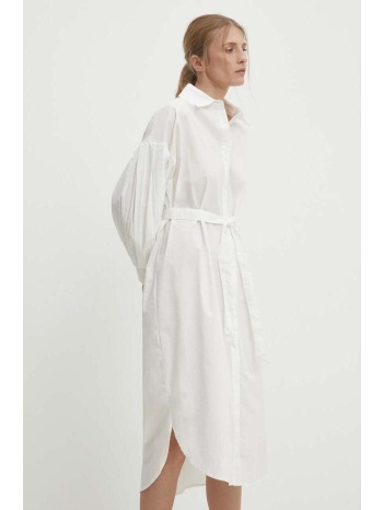βαμβακερό φόρεμα answear lab χρώμα άσπρο 100% βαμβάκι