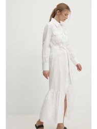 φόρεμα answear lab χρώμα: άσπρο 62% βαμβάκι, 34% πολυαμίδη, 4% σπαντέξ