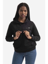 βαμβακερή μπλούζα a.p.c. hoodie item f γυναικεία, χρώμα: μαύρο, με κουκούλα f30 100% βαμβάκι