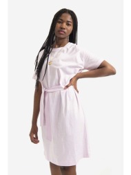 βαμβακερό φόρεμα a.p.c. χρώμα: ροζ f30 100% οργανικό βαμβάκι