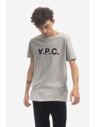 βαμβακερό μπλουζάκι a.p.c. vpc color χρώμα: γκρι 100% βαμβάκι
