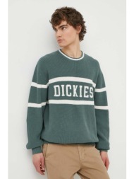 βαμβακερό πουλόβερ dickies melvern χρώμα: πράσινο, dk0a4ymc 100% βαμβάκι