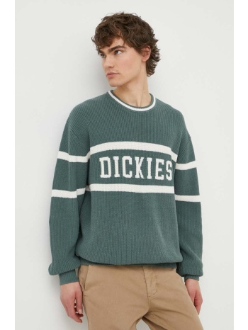 βαμβακερό πουλόβερ dickies melvern χρώμα πράσινο, dk0a4ymc