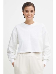 βαμβακερή μπλούζα calvin klein jeans γυναικεία, χρώμα: άσπρο, j20j223072 100% βαμβάκι