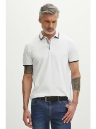 βαμβακερό μπλουζάκι πόλο medicine χρώμα: άσπρο 98% βαμβάκι, 2% σπαντέξ
