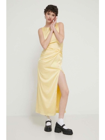 φόρεμα abercrombie & fitch χρώμα κίτρινο 94% πολυεστέρας