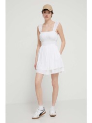φόρεμα hollister co. χρώμα: άσπρο φόδρα: 100% πολυεστέρας