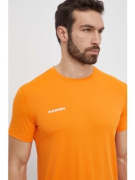 αθλητικό μπλουζάκι mammut χρώμα: πορτοκαλί 100% πολυεστέρας