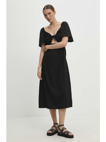 φόρεμα answear lab χρώμα μαύρο 65% βαμβάκι, 35% πολυεστέρας