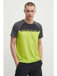 αθλητικό μπλουζάκι the north face χρώμα: πράσινο, nf0a87tywip1 κύριο υλικό: 92% πολυεστέρας, 8% σπαν