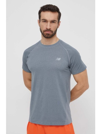 αθλητικό μπλουζάκι new balance χρώμα γκρι, mt41080ag 60%
