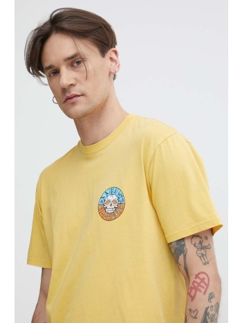 βαμβακερό μπλουζάκι billabong ανδρικό, χρώμα κίτρινο