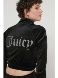 βελούδινη μπλούζα juicy couture χρώμα: μαύρο 95% πολυεστέρας, 5% σπαντέξ
