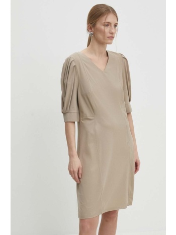 φόρεμα answear lab χρώμα καφέ 65% πολυαμίδη, 35% σπαντέξ